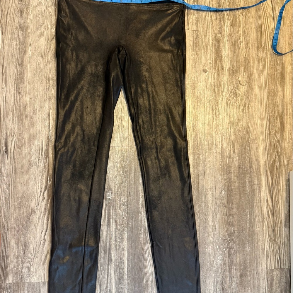 Black Spanx Leather Leggings